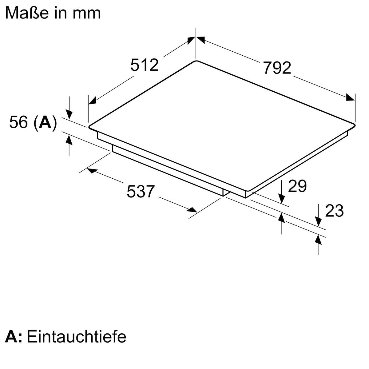 Induktionskochfeld EH801HVB1E Schwarz - Schwarz, KONVENTIONELL, Metall (79,2/5,6/51,2cm) - Siemens