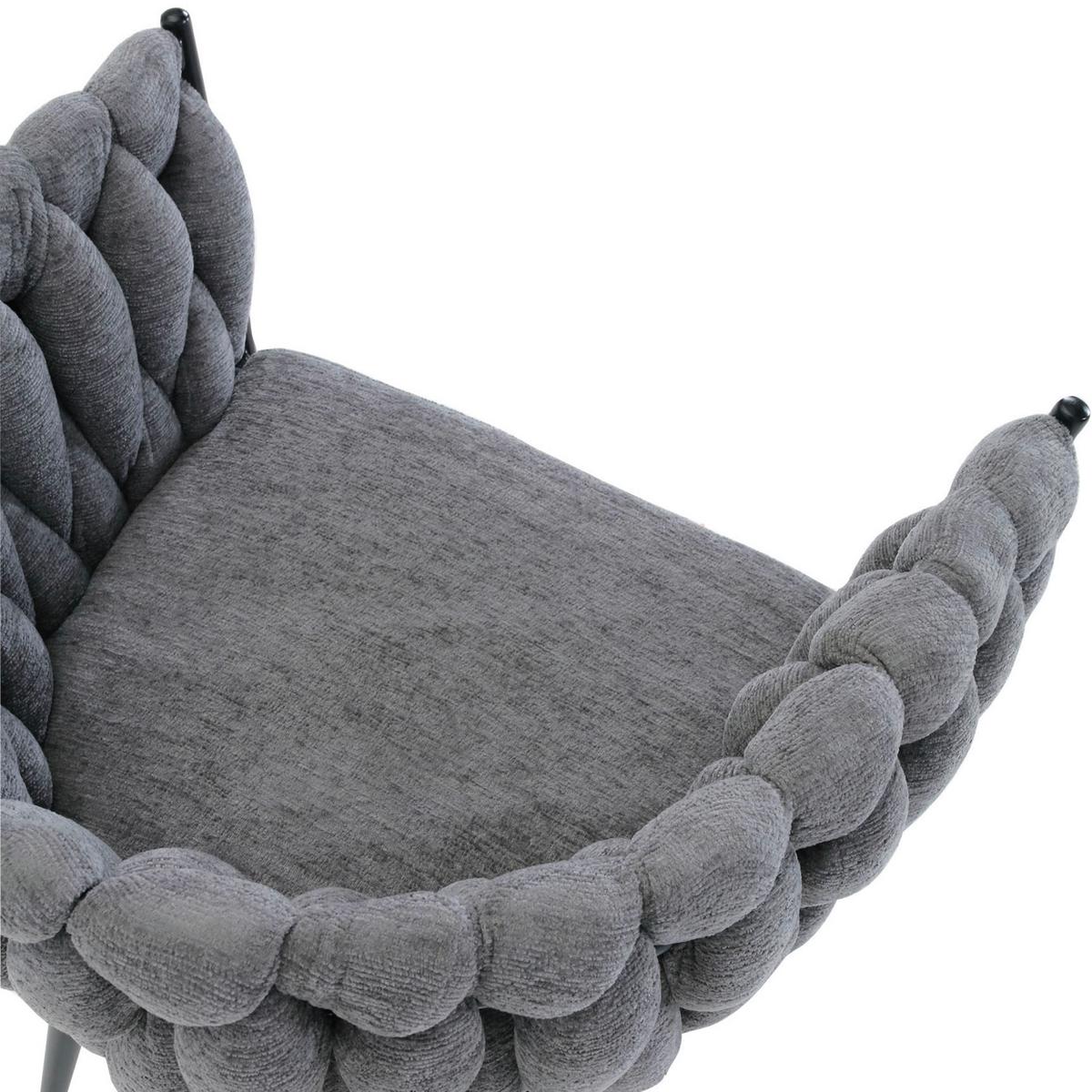 STOŁEK BAROWY WEAVY - czarny/szary, Design, metal/tkanina (57/110/61cm) - Landscape