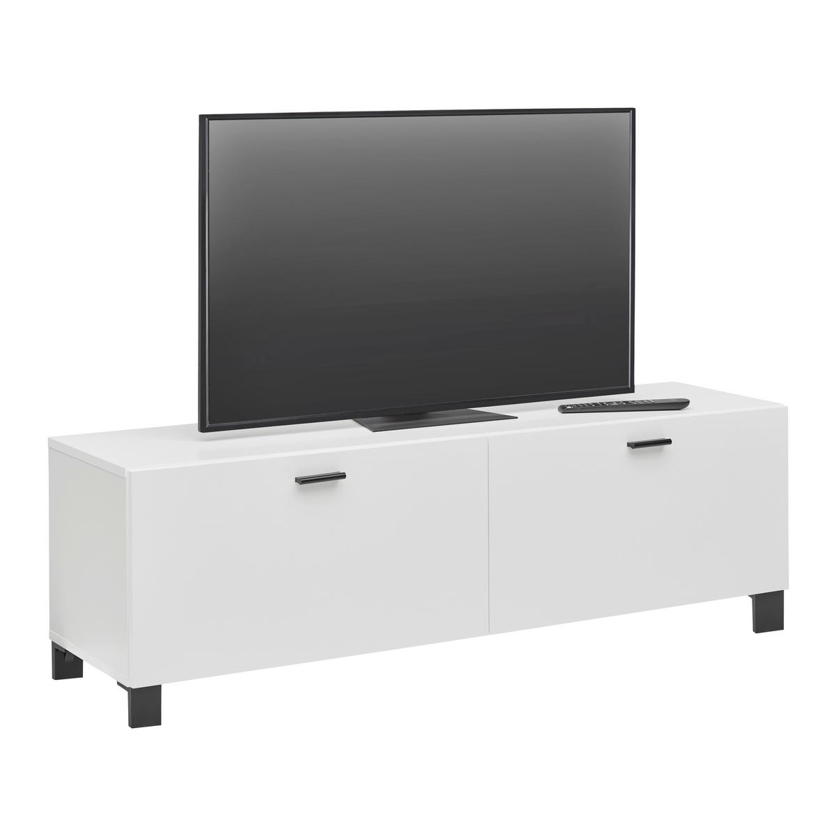 TV-Element Lugo Alpinweiß - Schwarz, MODERN, Holzwerkstoff/Kunststoff (135/43,2/36cm) - Mömax