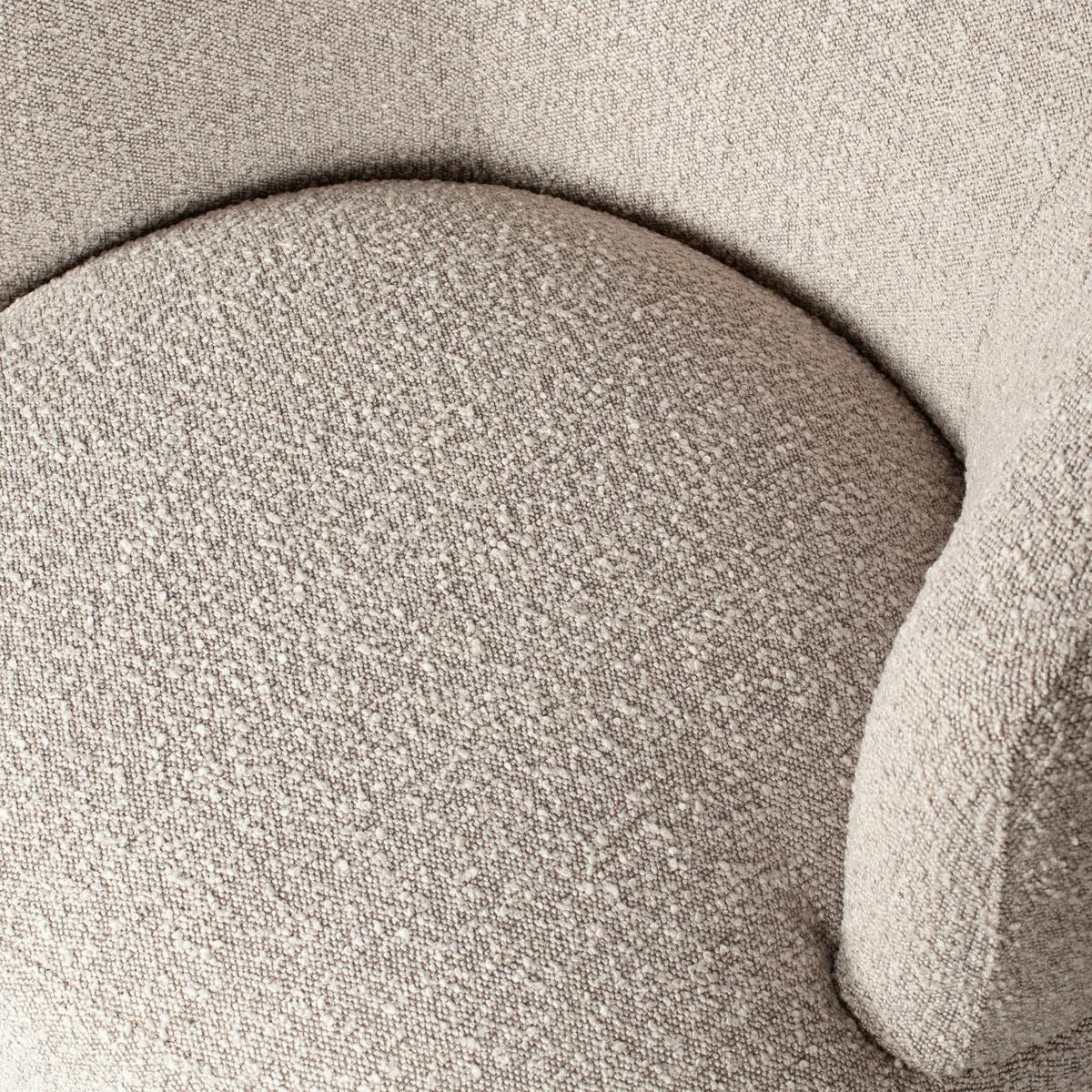 Sessel Woolly Naturfarben B: 84 cm - Schwarz/Naturfarben, Design, Kunststoff/Textil (84/71/88cm) - Livetastic
