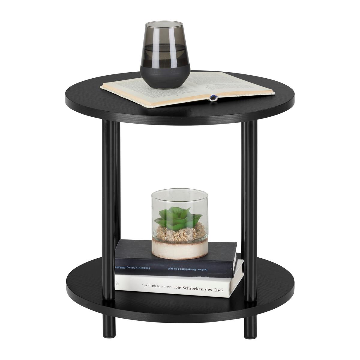 Beistelltisch Neapel Schwarz - Schwarz, MODERN, Holzwerkstoff/Metall (40/40cm) - Mömax