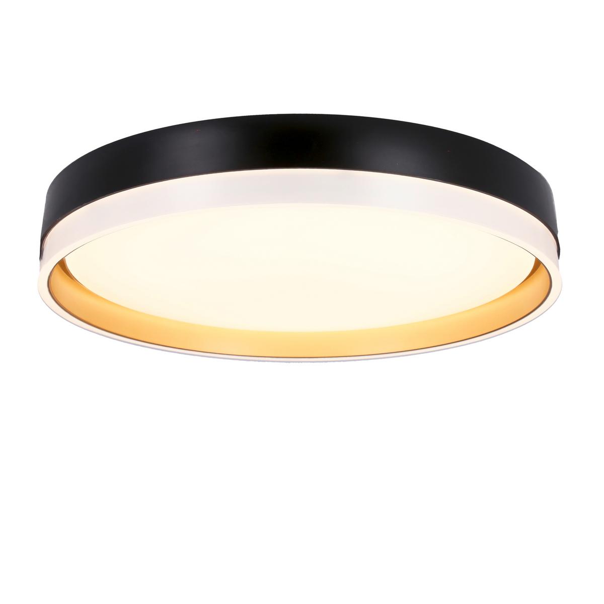 Led Stropna Svjetiljka Florida - bijela/zlatne boje, Konvencionalno, metal/plastika (38/38/7.5cm)