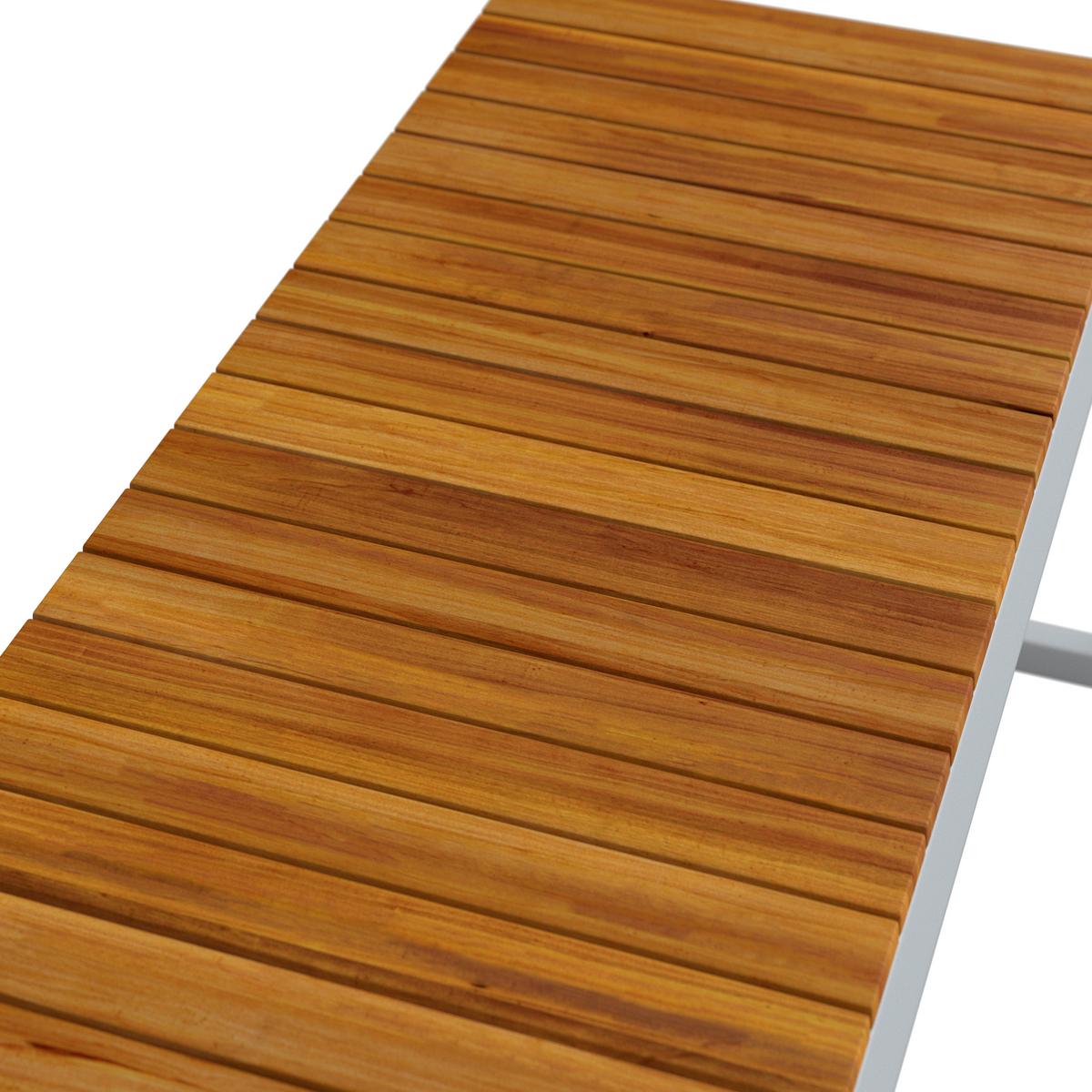 Loungegarnitur Ariella Hellgrau Outdoorstoff/Metall - Hellgrau/Akaziefarben, MODERN, Holz/Textil (160/88/65cm) - Bessagi Garden