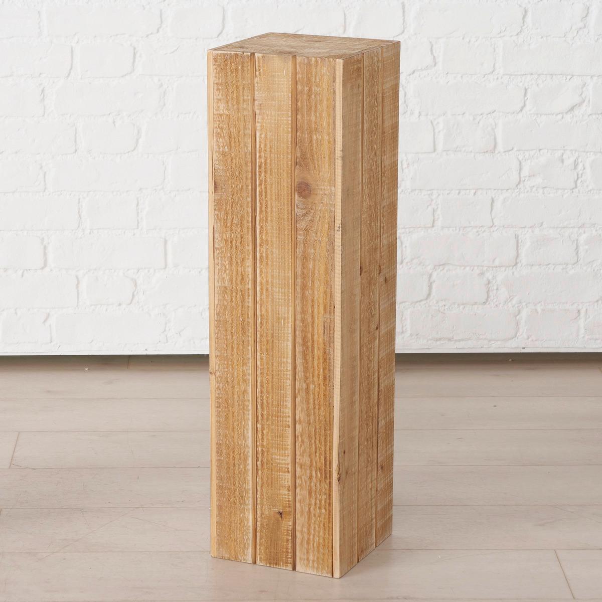 KOLUMNA DEKORACYJNA 9713186 - NATURAL LIVING - kolor naturalny, Basics, drewno (27/27/100cm) - Boltze Home