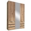 Ormar S Klasičnim Vratima Level 36a - srebrne boje/boje hrasta, Moderno, staklo/drvni materijal (150/216/58cm) - Modern Living