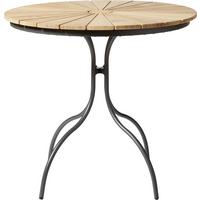 Gartentisch Ellen Teakholz - Anthrazit/Teakfarben, KONVENTIONELL, Holz/Metall (80cm) - Gardenson