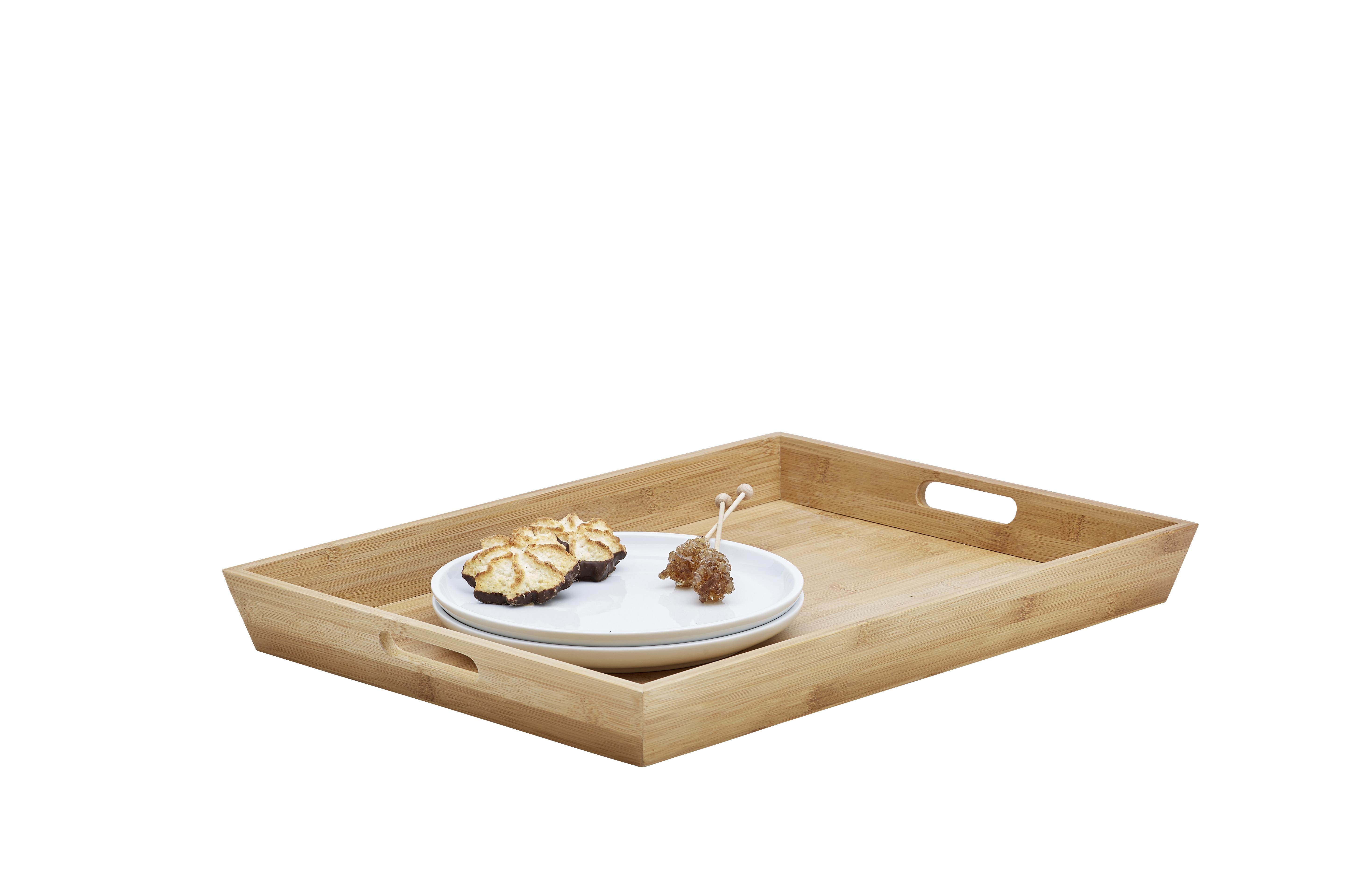 TACA DO SERWOWANIA 586-850 - jasnobrązowy, Basics, drewno (48/35,5/5,5cm) - Justinus