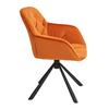 STOL MED ARMSTÖD EILEEN - orange/svart, Lifestyle, metall/textil (68/86/64cm) - Mömax