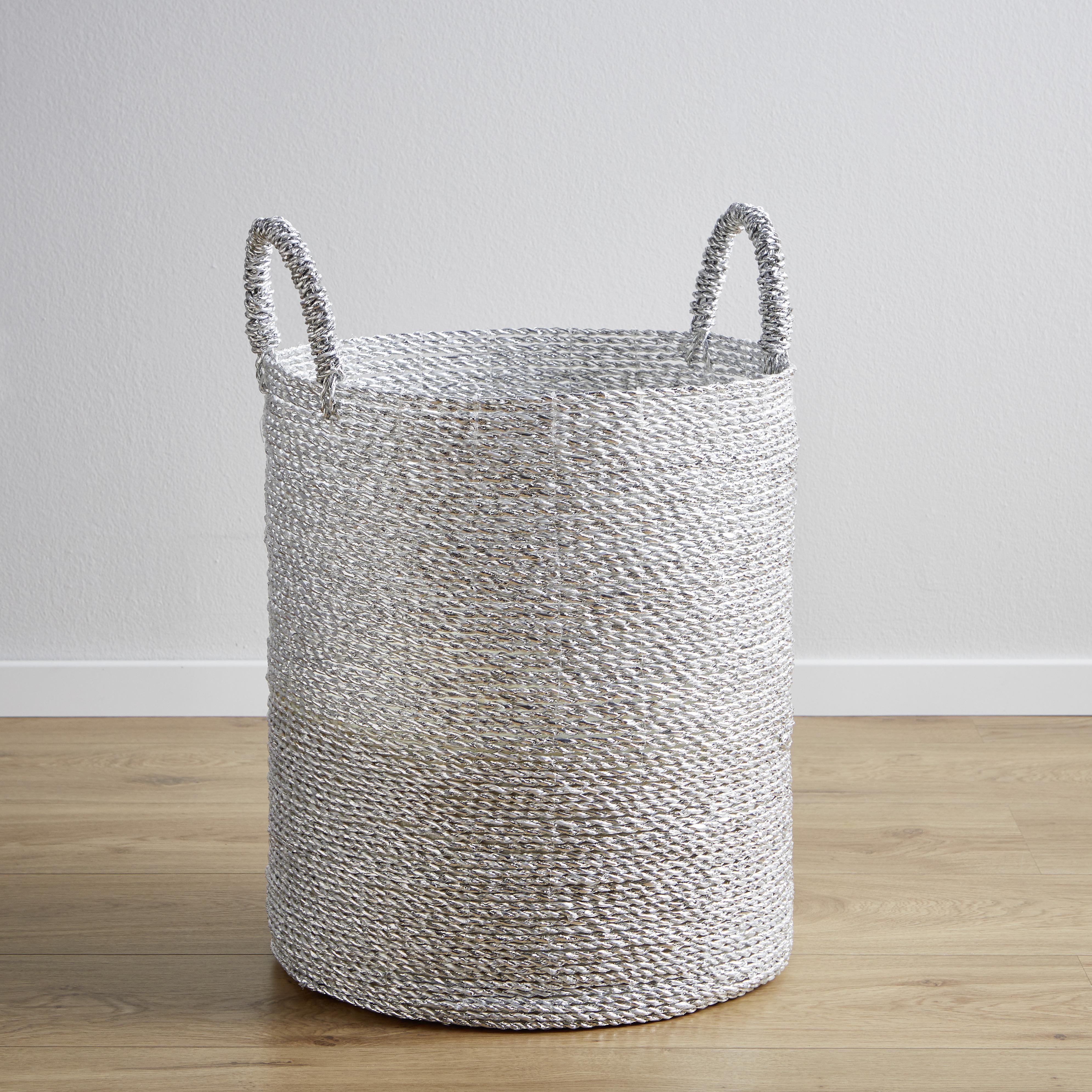 Korb Shannon in Grau Höhe ca. 44 cm - Grau, MODERN, Kunststoff (36/44cm) - Bessagi Home