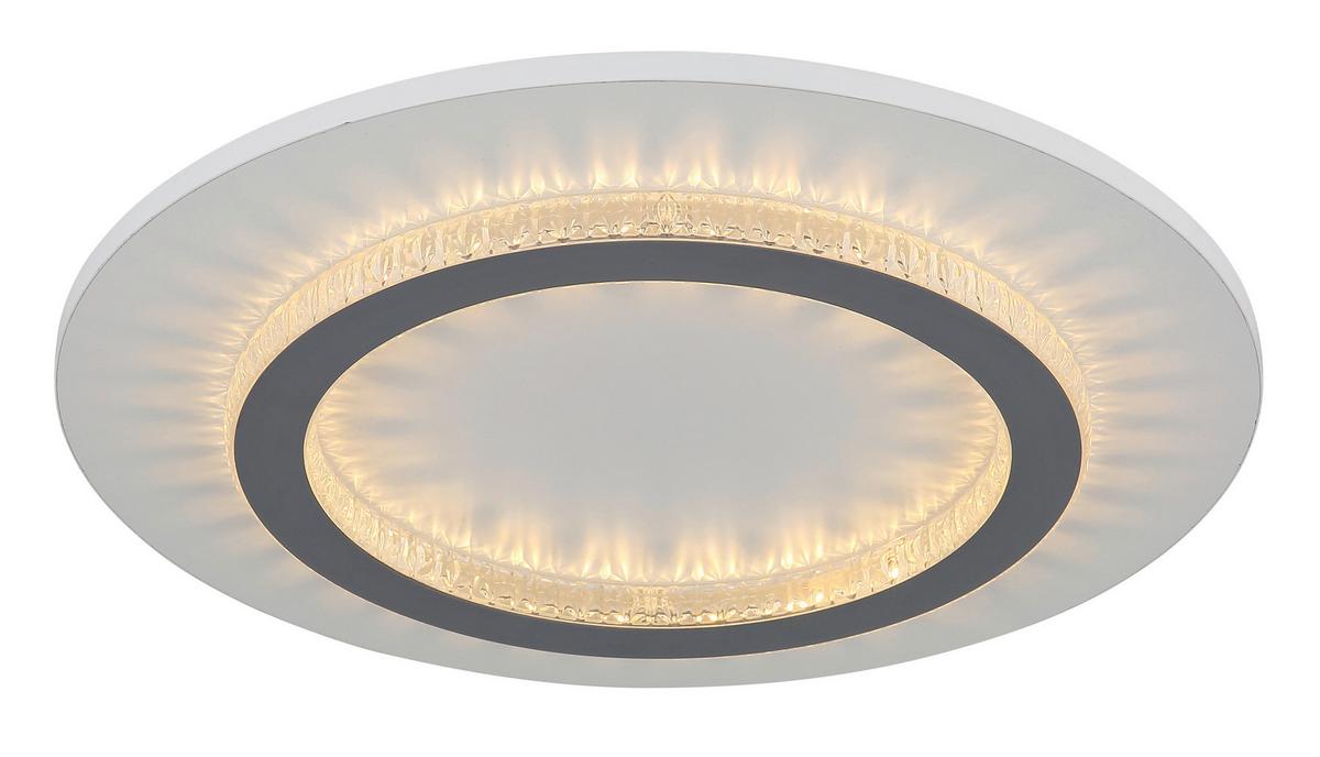 Plafonieră cu LED Jayden - gri deschis/alb, Design, plastic/metal (35/5,5cm) - Globo