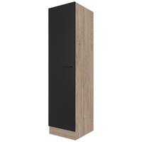 Geschirrschrank Capri Schwarz/Eichefarben - Eichefarben/Schwarz, KONVENTIONELL, Holzwerkstoff/Metall (50/200/57cm) - FlexWell
