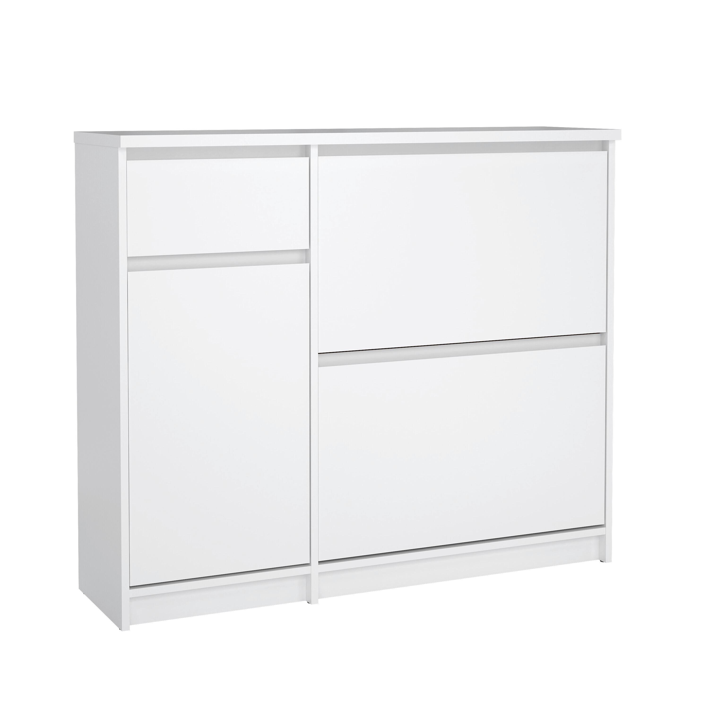 Omara Za Čevlje Naia, Bela Visok Sijaj - bela/visoki sijaj, Design, leseni material (108,9/92,9/31,5cm) - Livetastic