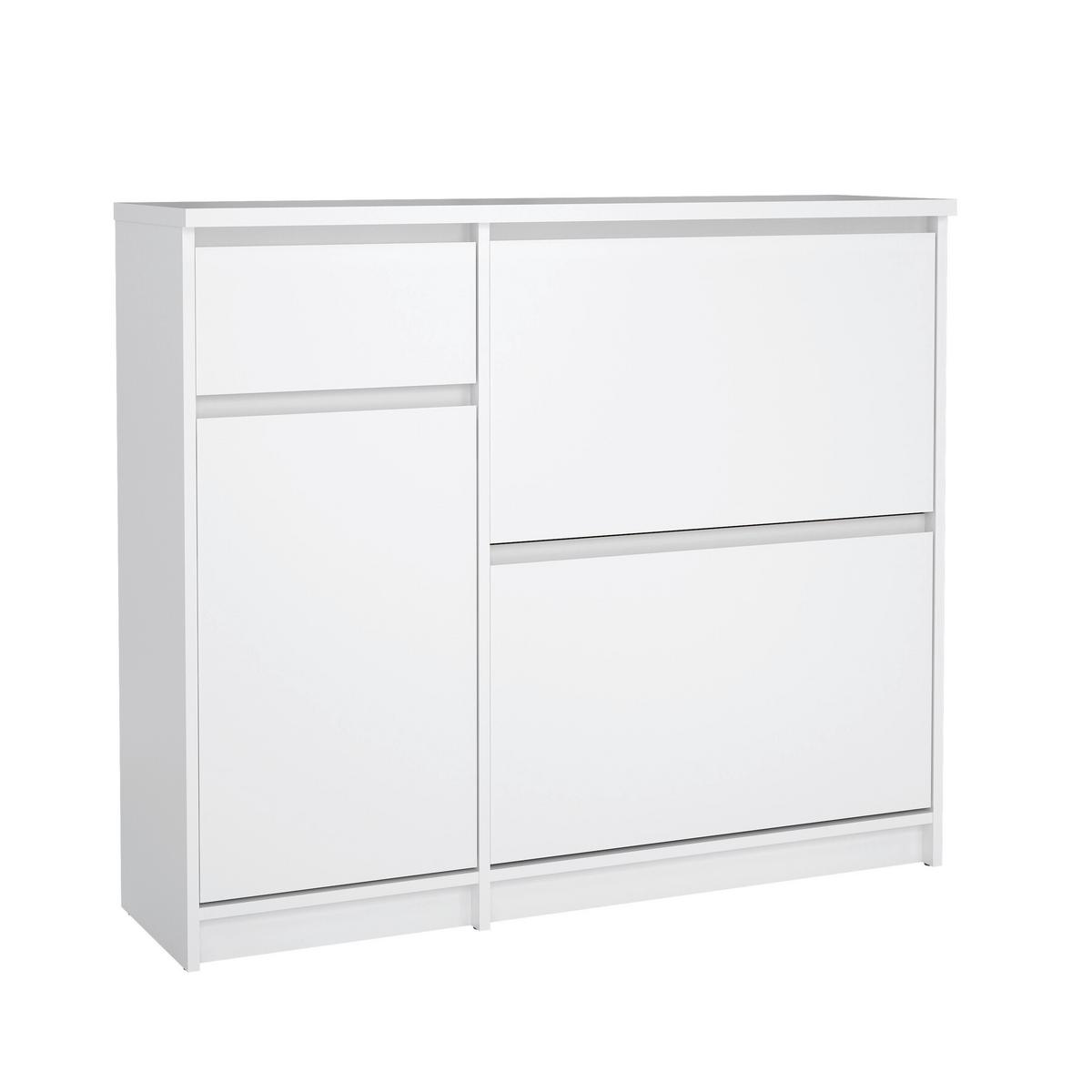 Omara Za Čevlje Naia, Bela Visok Sijaj - bela/visoki sijaj, Design, leseni material (108,9/92,9/31,5cm) - Livetastic