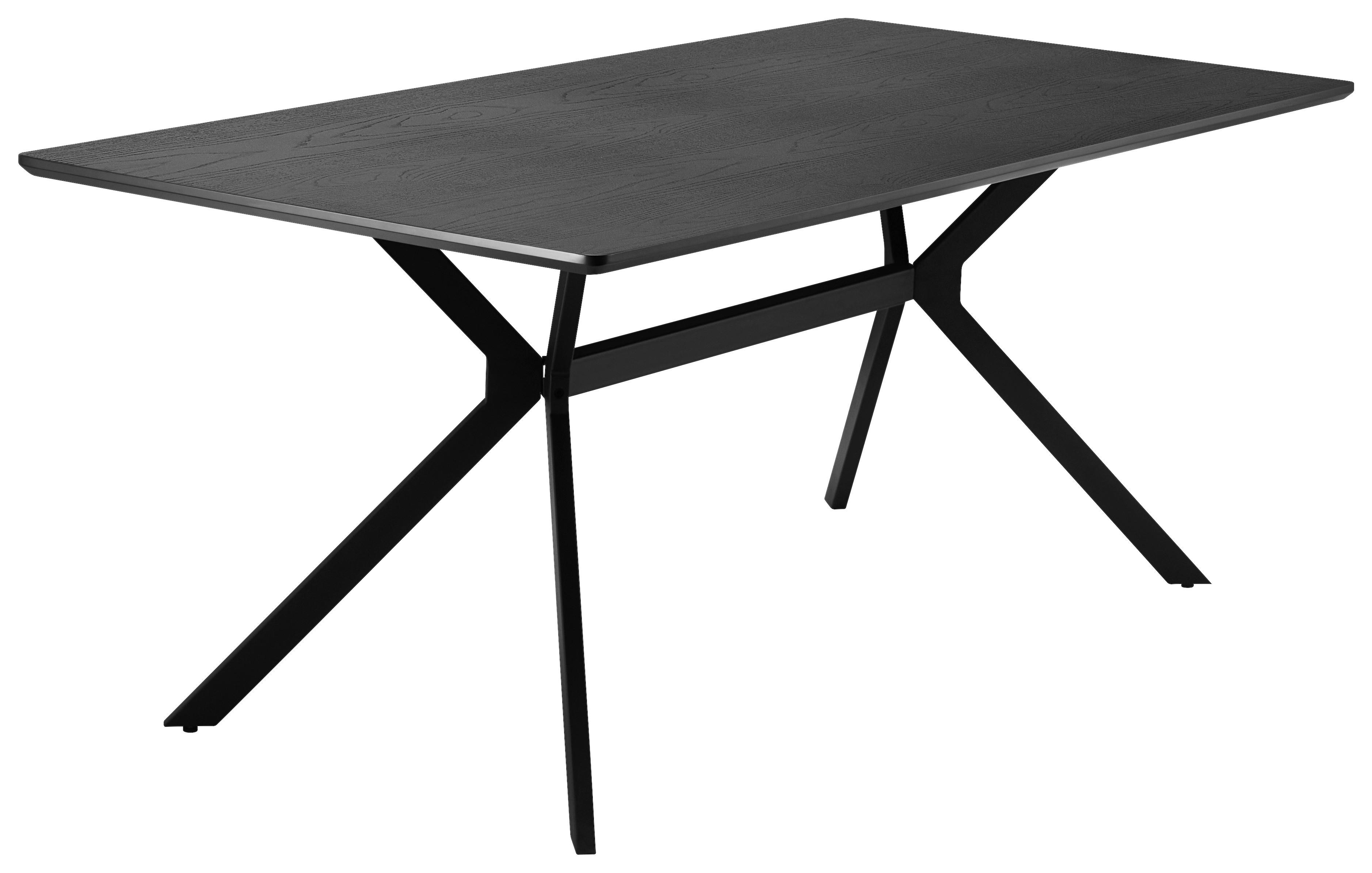 Esstisch Aragon Schwarz ca. 180x90x75cm - Schwarz, MODERN, Holzwerkstoff/Kunststoff (180/75/90cm) - Mömax
