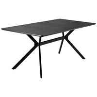 Esstisch Aragon Schwarz ca. 180x90x75cm - Schwarz, MODERN, Holzwerkstoff/Kunststoff (180/75/90cm) - Mömax