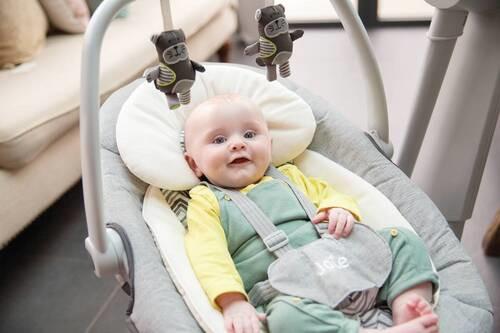 BUJAK W1306ABLGN000 SERINA 2 IN 1 - kolor srebrny/biały, Basics, metal/tkanina (72,5/81,5/91,5cm) - Joie