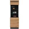 Vitrina Corte - siva/boje hrasta, Trend, staklo/drvni materijal (60,1/200,5/40cm) - Modern Living