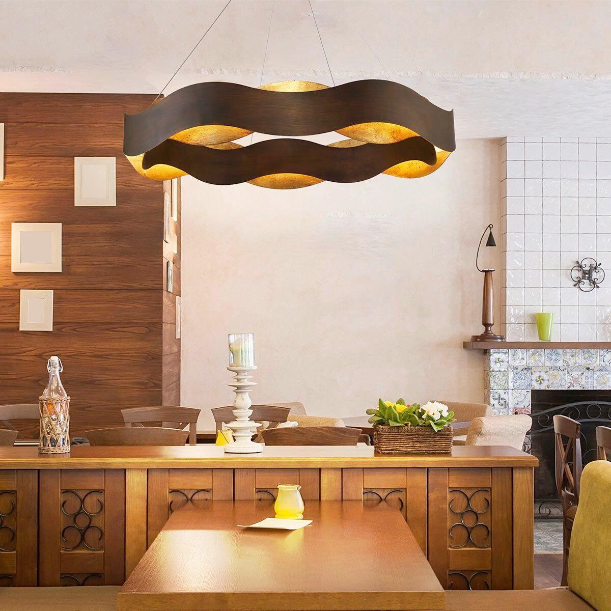 Csillár Qn-Vaughan-P-L-Brz-Gd - többszínű, Design, fém (85/45cm) - Elstead Lighting