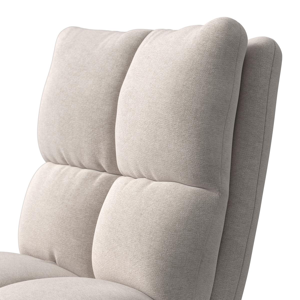 Barhocker Caja Creme Struktur Gepolstert - Creme/Schwarz, MODERN, Holz/Textil (47/87-107/49cm) - Bessagi Home
