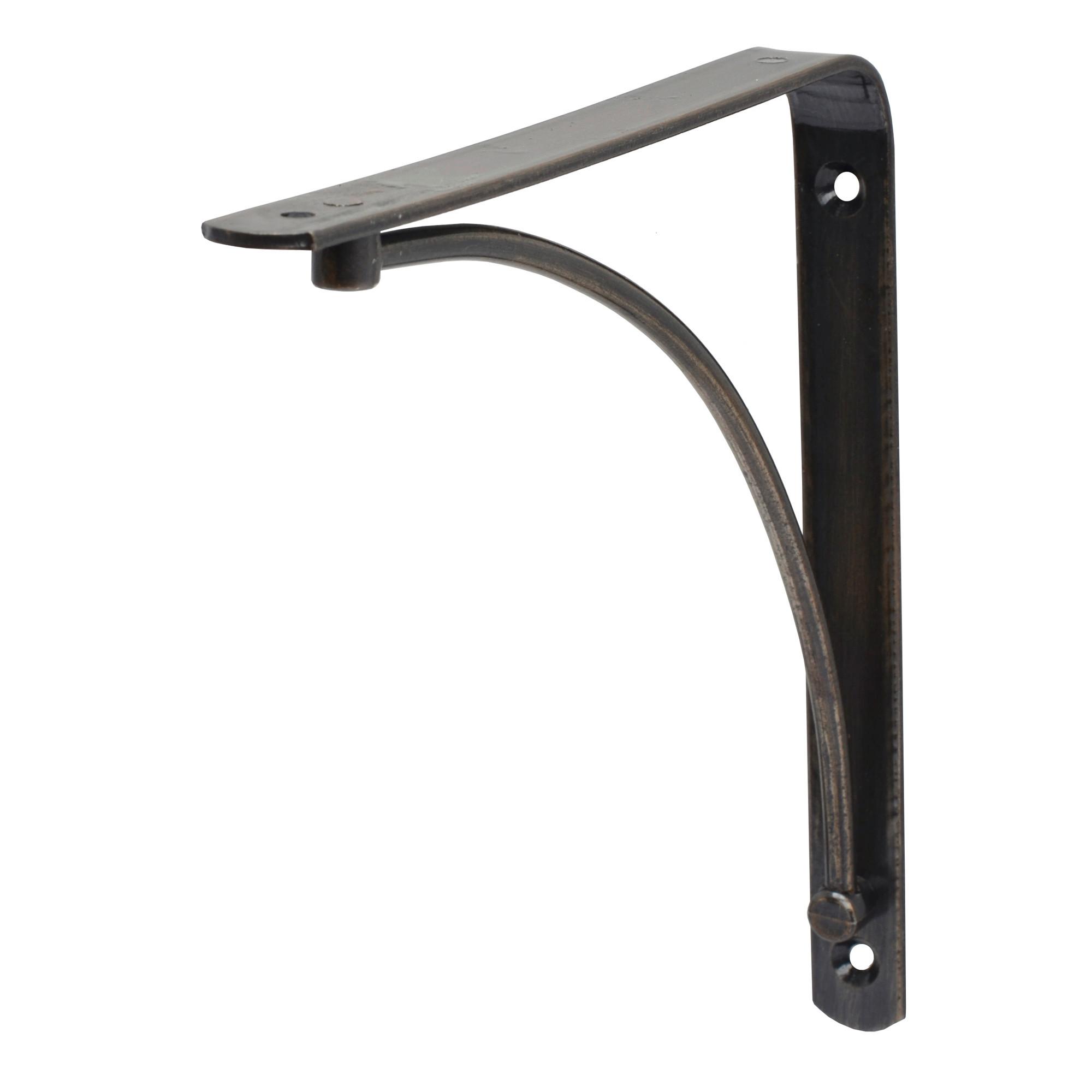 Wandhalter Bracket Schwarz matt - Schwarz, MODERN, Metall (20/20/2cm) - Mömax