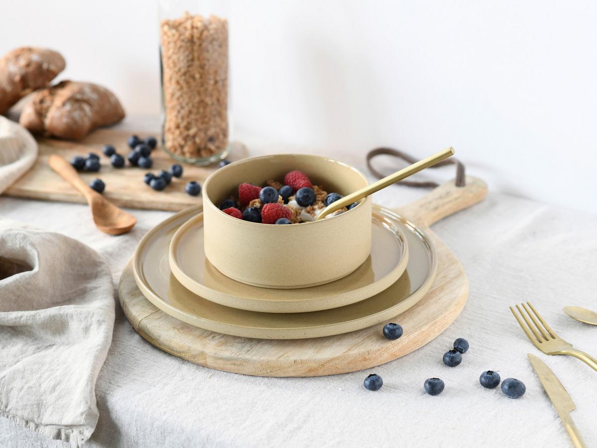 Set Skodelic Za Kosmiče Futuro Sand, 4-Delni - bež, Basics, keramika (14cm) - Creatable