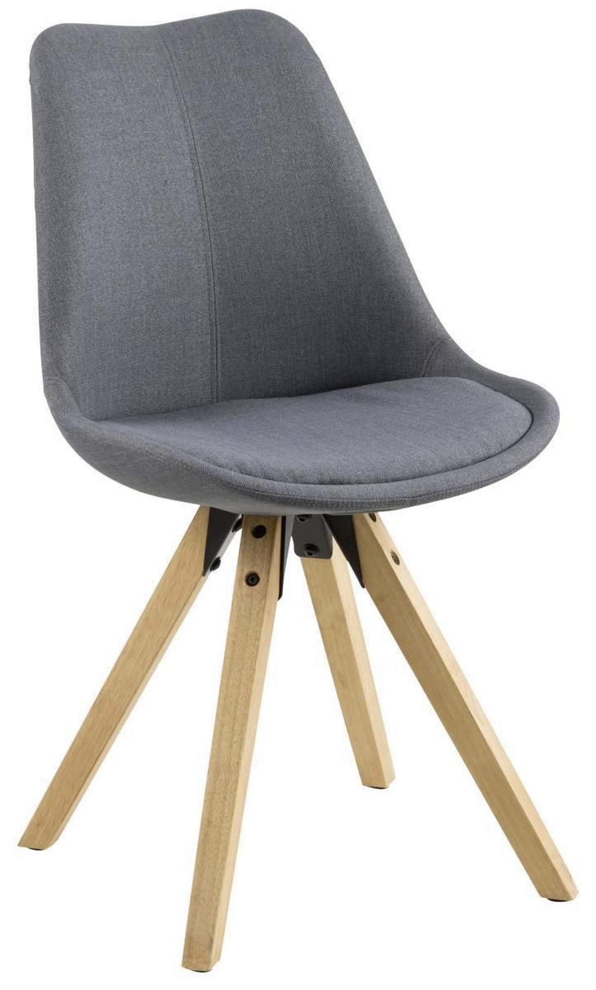 KRZESŁO DIMA - ciemnoszary/dębowy, Design, drewno/tkanina (48/85/55cm) - Carryhome