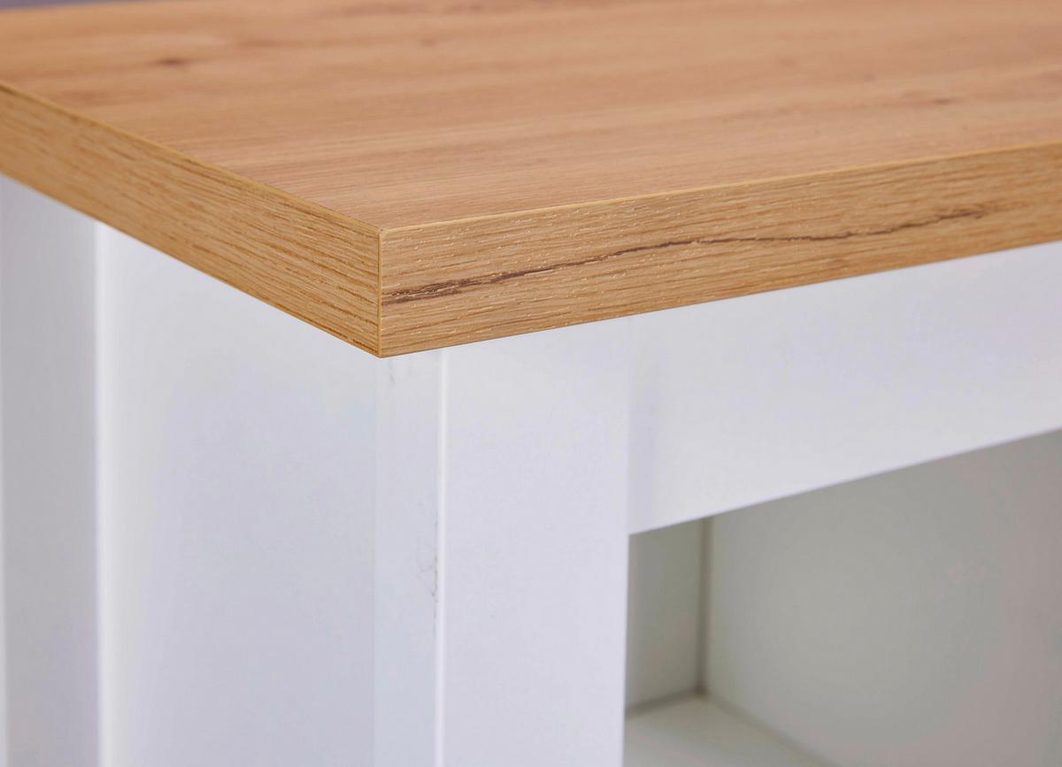 Weinschrank Sicilia Weiß/Eiche Artisan - Schwarz/Weiß, MODERN, Holzwerkstoff/Kunststoff (76,8/124,4/33cm) - Mömax