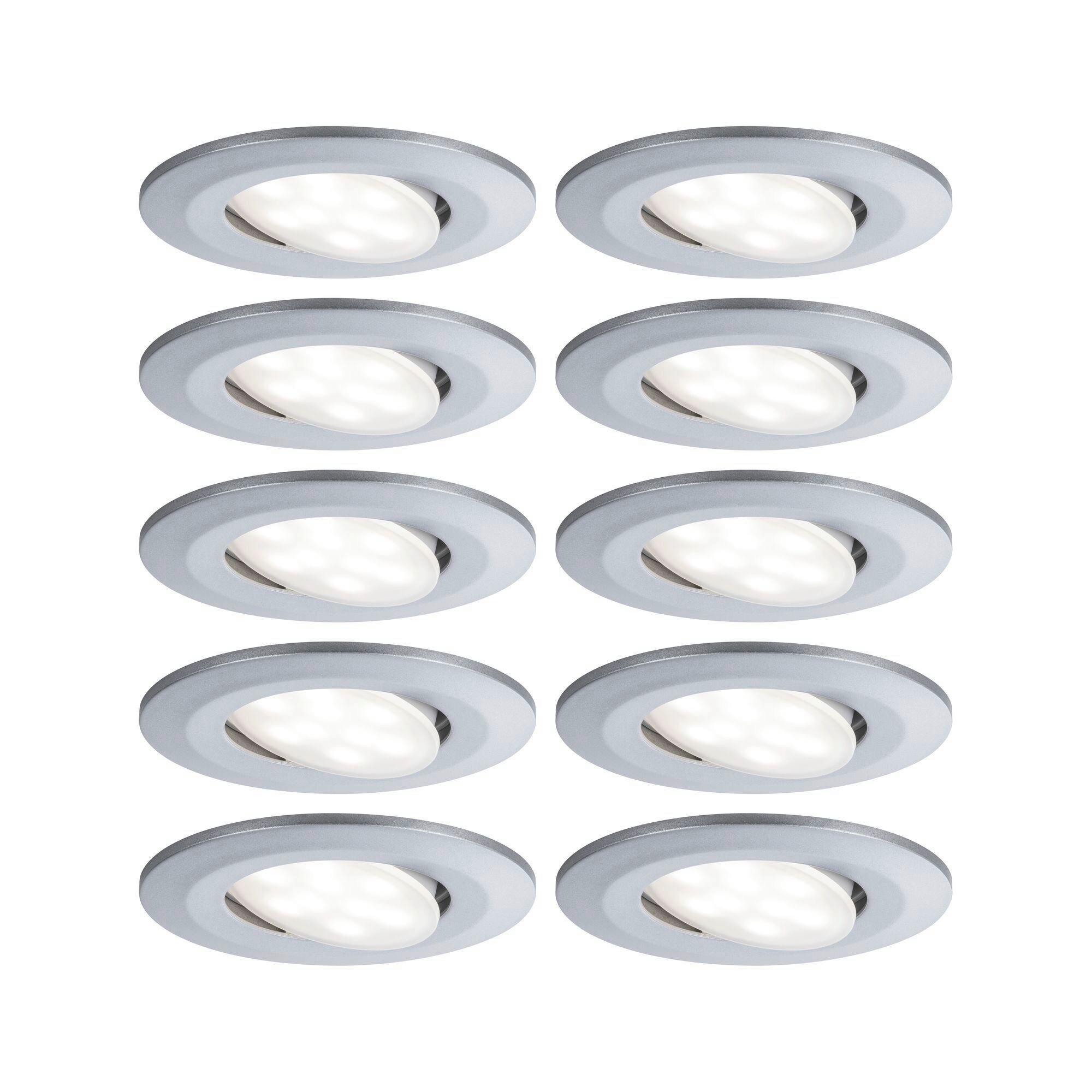 LED-Deckenleuchte Calla IP65 max. 10x 6 Watt, 10-teilig - Chromfarben, Basics, Kunststoff (9cm) - Paulmann