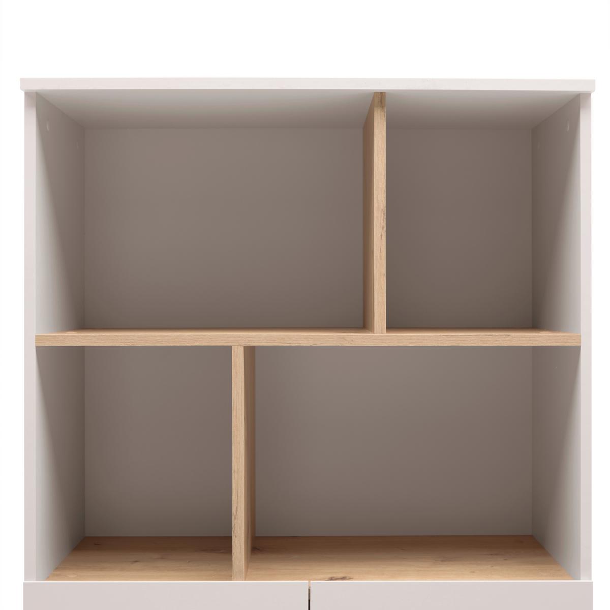 Regal Savanna Kaschmirfarben - Kaschmir/Schwarz, Modern, Holzwerkstoff/Kunststoff (80/180/35cm) - Mömax