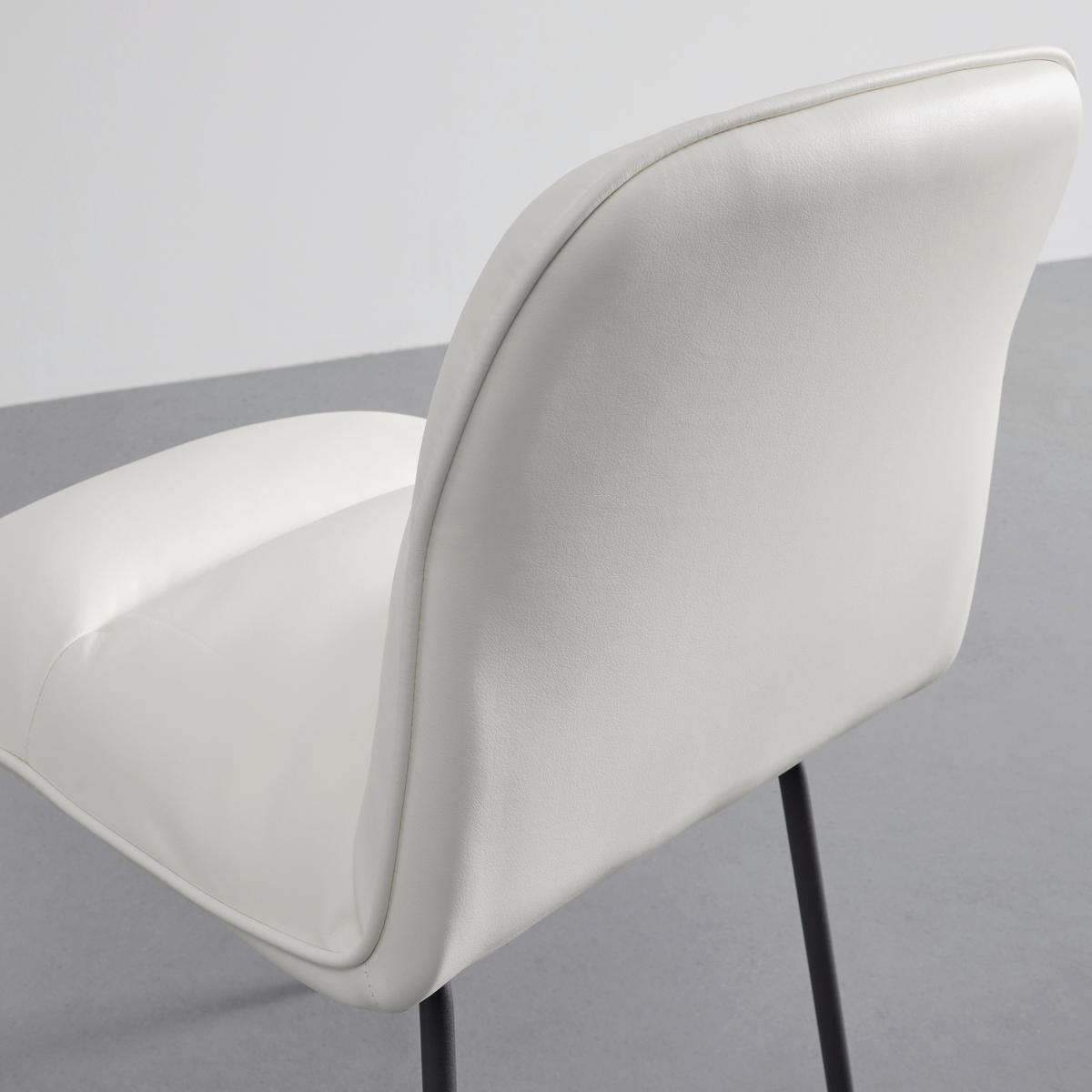 KRZESŁO ELLIS - biały/czarny, Modern, metal/drewno (43/80/50cm) - Bessagi Home