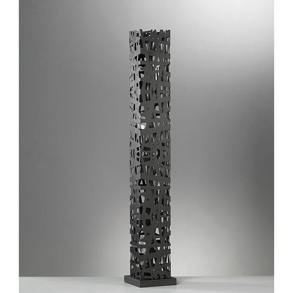 Stehleuchte Foresta Schwarz max. 6 Watt - Brombeere/Schwarz, Design, Metall (22/103cm)
