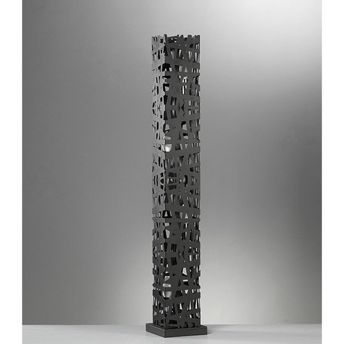 Stehleuchte Foresta Schwarz max. 6 Watt - Brombeere/Schwarz, Design, Metall (22/103cm)