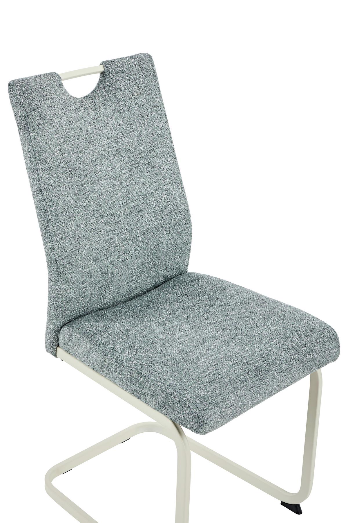 SCHWINGSTUHL-SET TIVOLI S 4ER-SET - Creme/Mintgrün, MODERN, Textil/Metall (45/98/59cm) - P & B