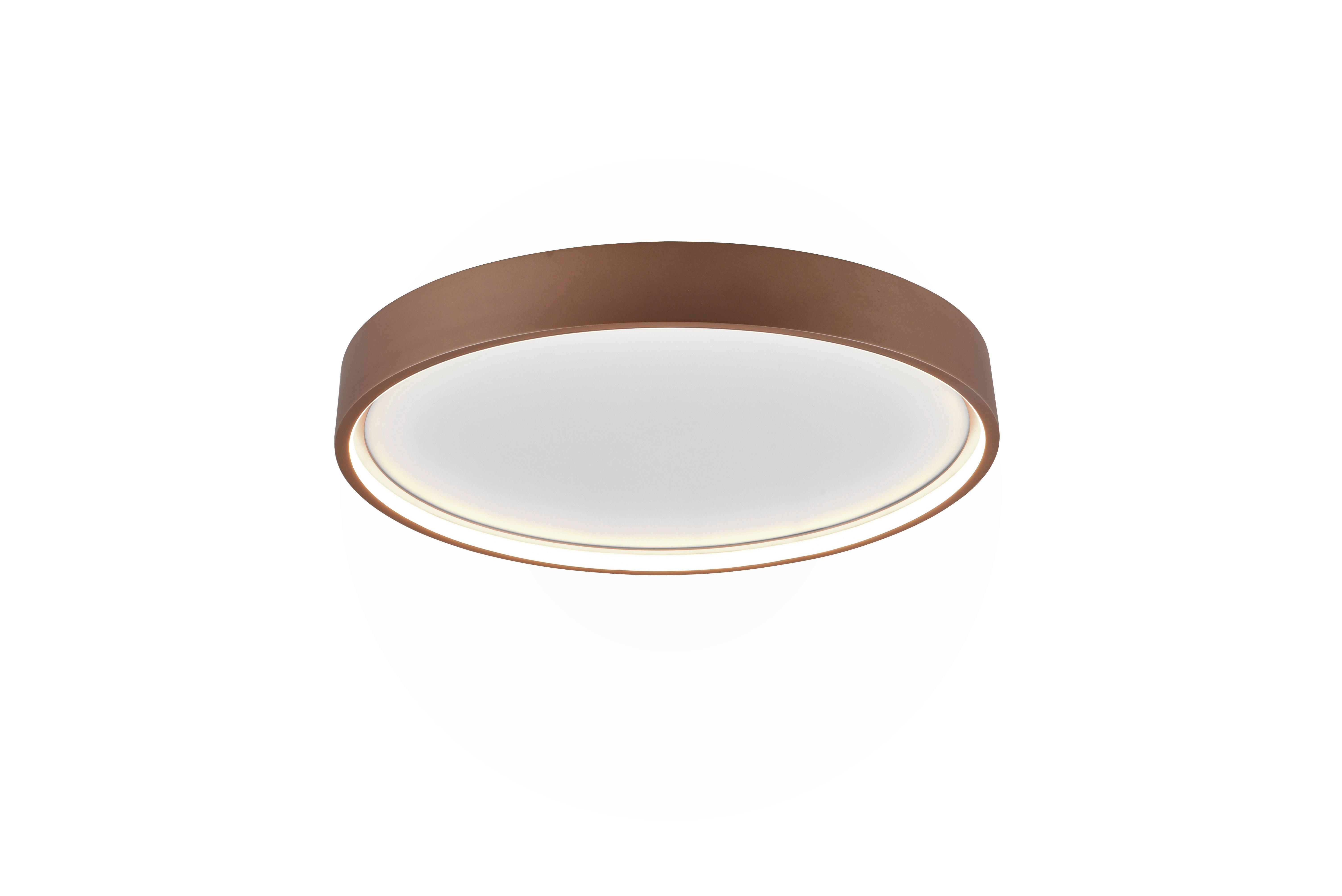 LED-Deckenleuchte Doha in Braun max. 29 Watt - Braun, Design, Metall (45/5,5cm) - Trio Leuchten