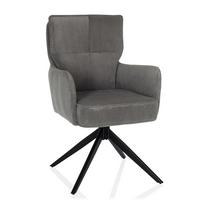 Naslanjač Tarugo, Siva - siva/črna, Moderno, kovina/tekstil (58/94/60cm) - MID.YOU