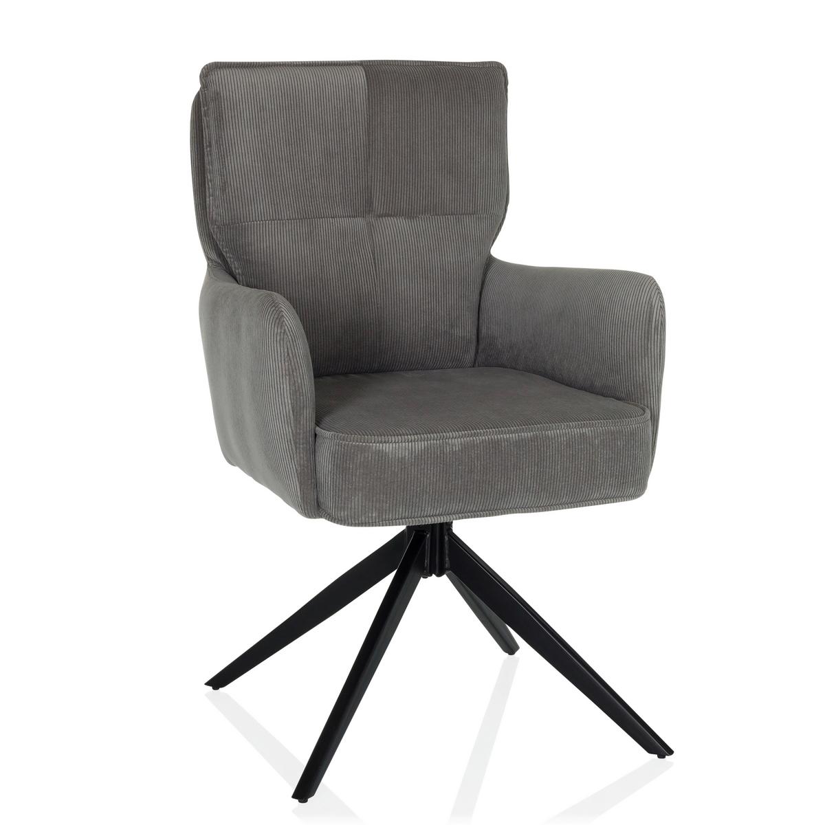 Naslanjač Tarugo, Siva - siva/črna, Moderno, kovina/tekstil (58/94/60cm) - MID.YOU