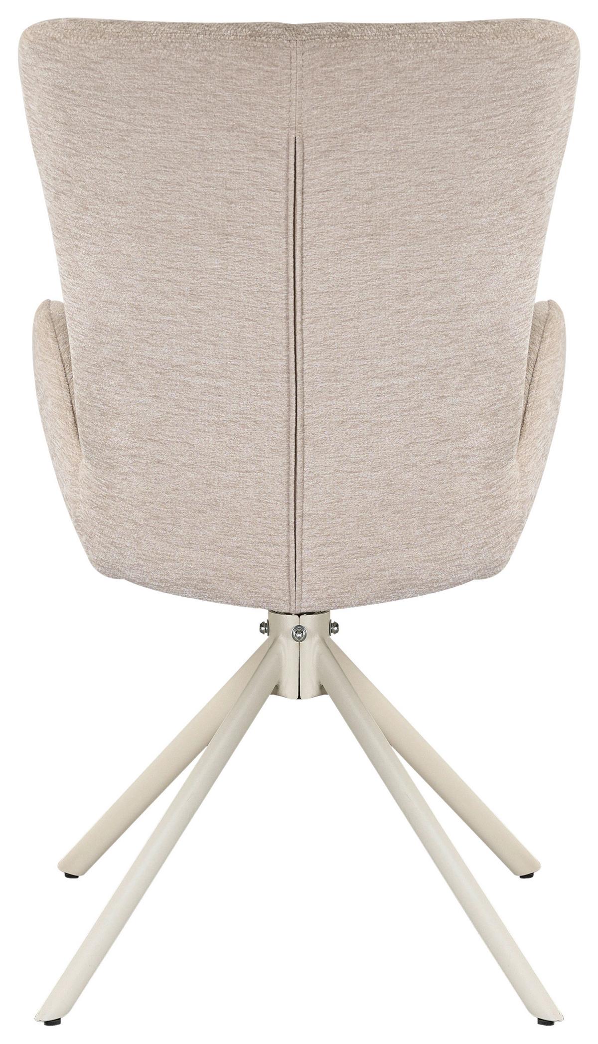 Armlehnstuhl Stella Beige - Beige, Design, Textil/Metall (58/88,5/68cm) - Mömax