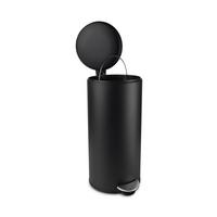 poubelle à pédale in Schwarz ca. 30 l - noir, Konventionell, métal/matière synthétique (29/64,5cm) - Modern Living