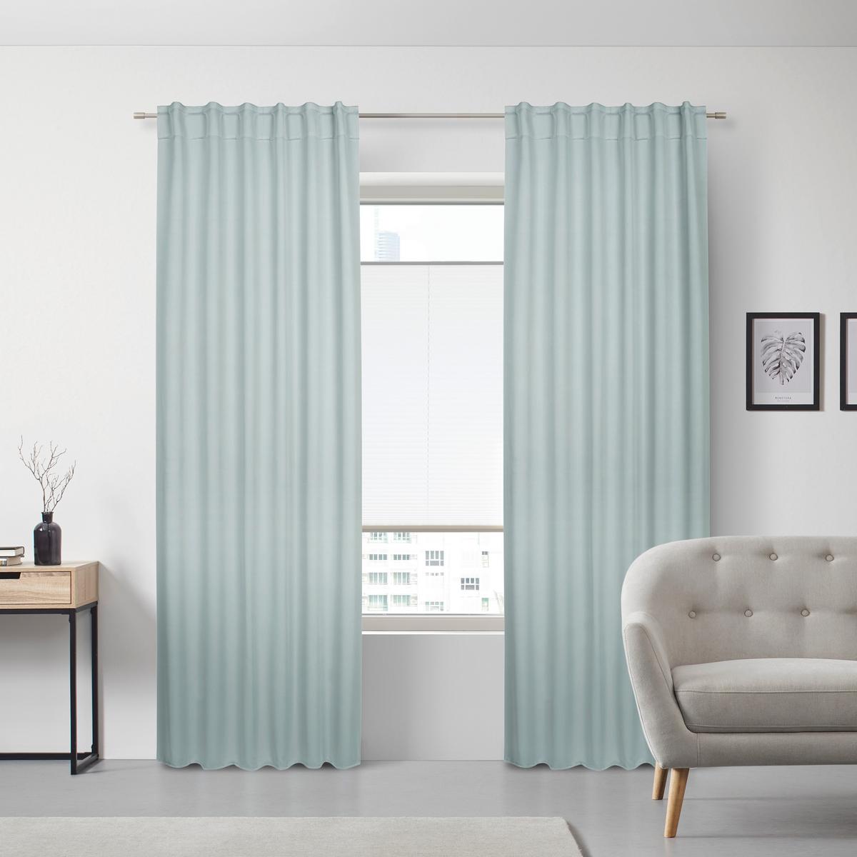 Verdunkelungsvorhang Ricco ca. 140x245cm, 2 Stück - Grau, Textil (140/245cm) - Modern Living