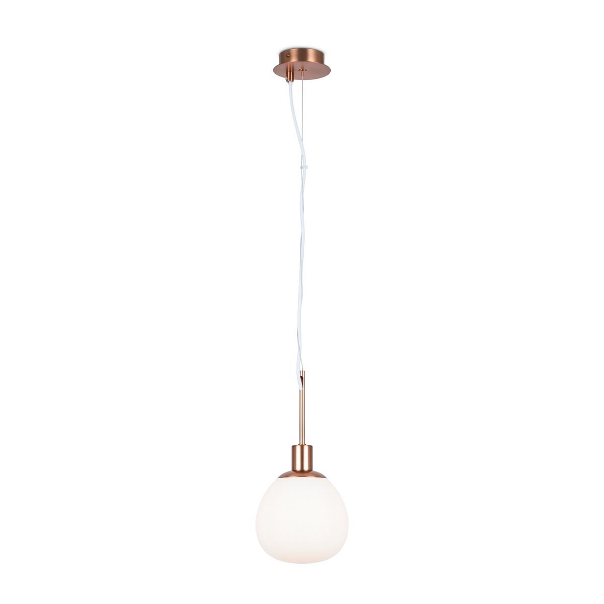Pendelleuchte Erich Messingfarben max. 40 Watt - Messingfarben/Weiß, Trend, Glas/Metall (15/30,5cm) - MAYTONI