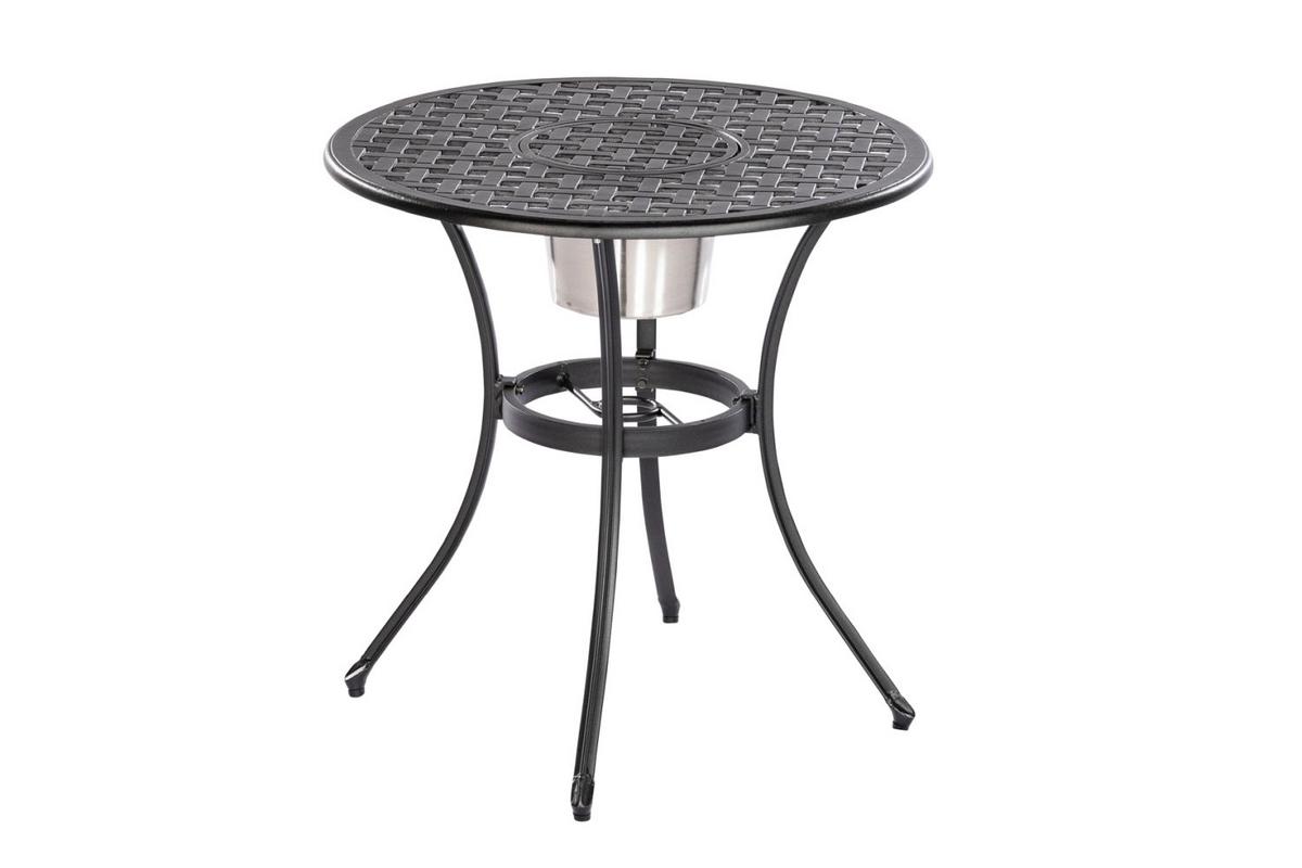 Vrtna Miza Ice, Aluminij, S Posodo Za Led - barve grafita, Romantika, kovina (70/70/70cm) - Gardenson