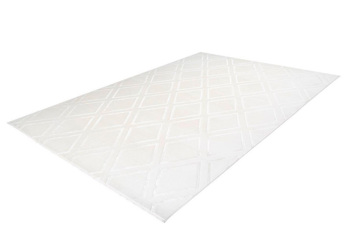 Flachwebeteppich Monroe 300 Weiss - Weiss, Konventionell, Textil (80/150cm) - Kayoom