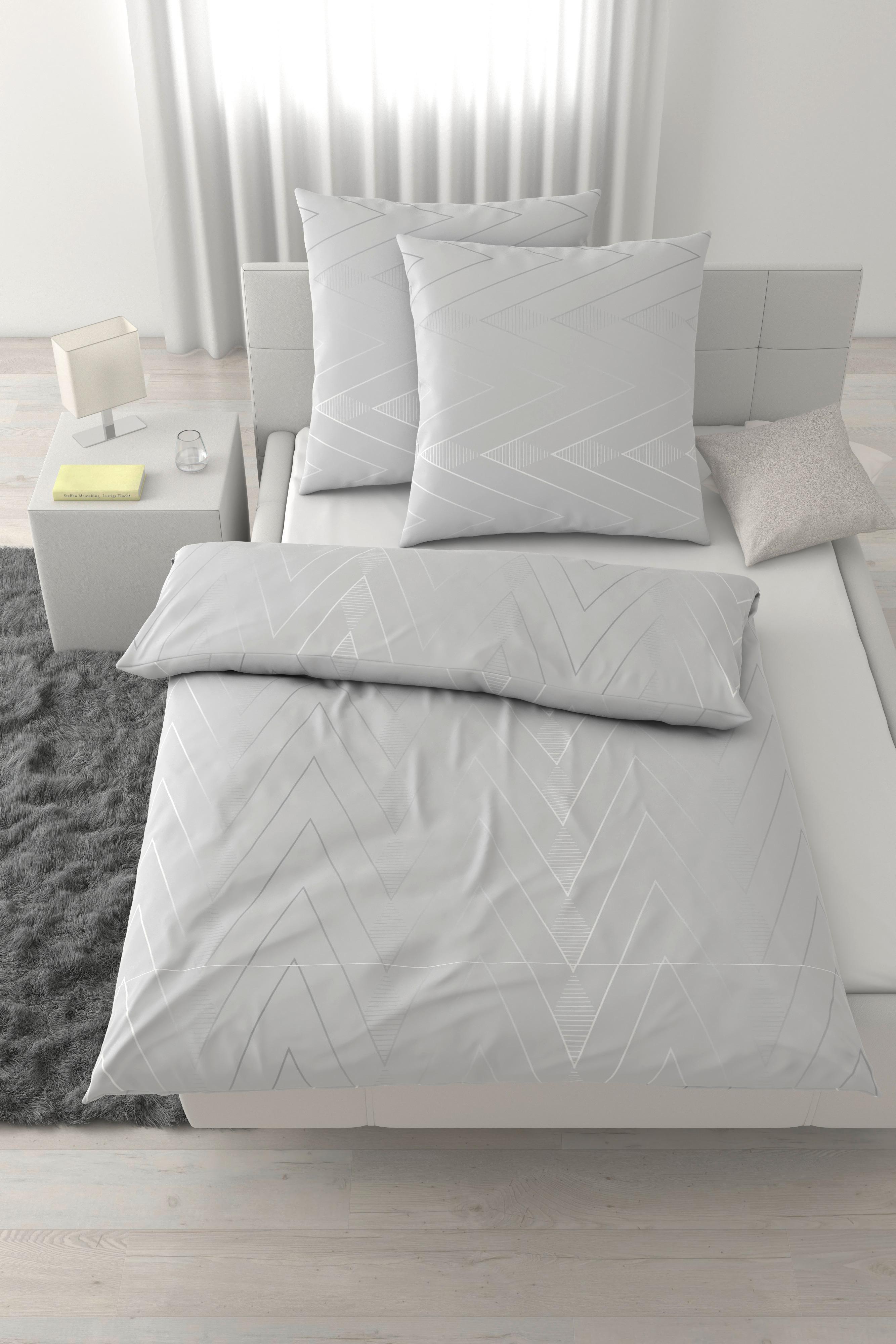 Bettwäsche Doha XXL Hellgrau ca. 200x200cm - Hellgrau, Textil (200/200cm) - Mömax
