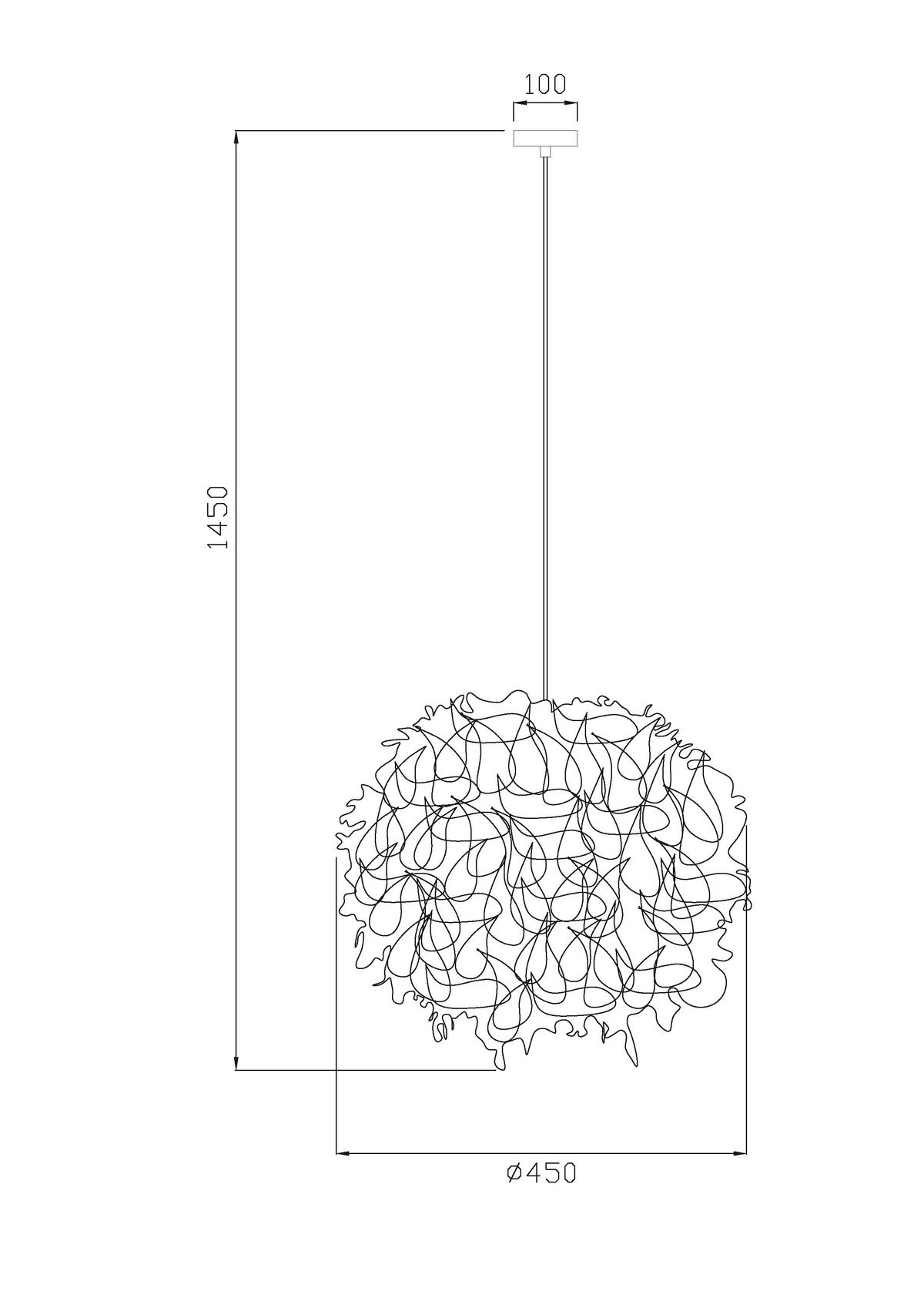 LAMPA WISZĄCA DREAMY - biały, Trend, tworzywo sztuczne/futro (45/145cm) - Novel