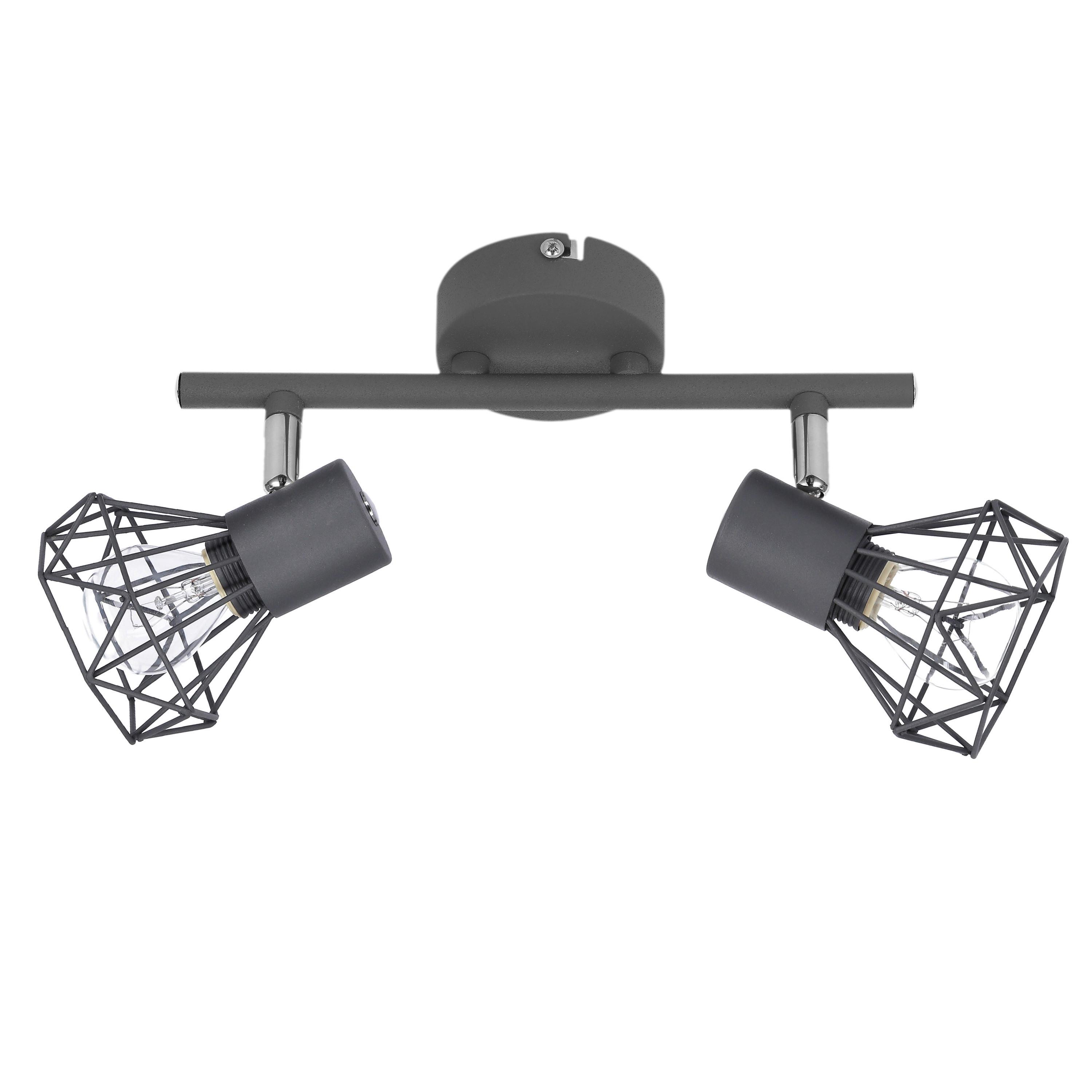 Stropni Reflektor Verve - siva, Design, metal (9/34/18cm)