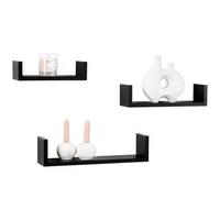 Wandboardset U-Bord in Schwarz - Schwarz, Modern (42/10/10cm) - Mömax