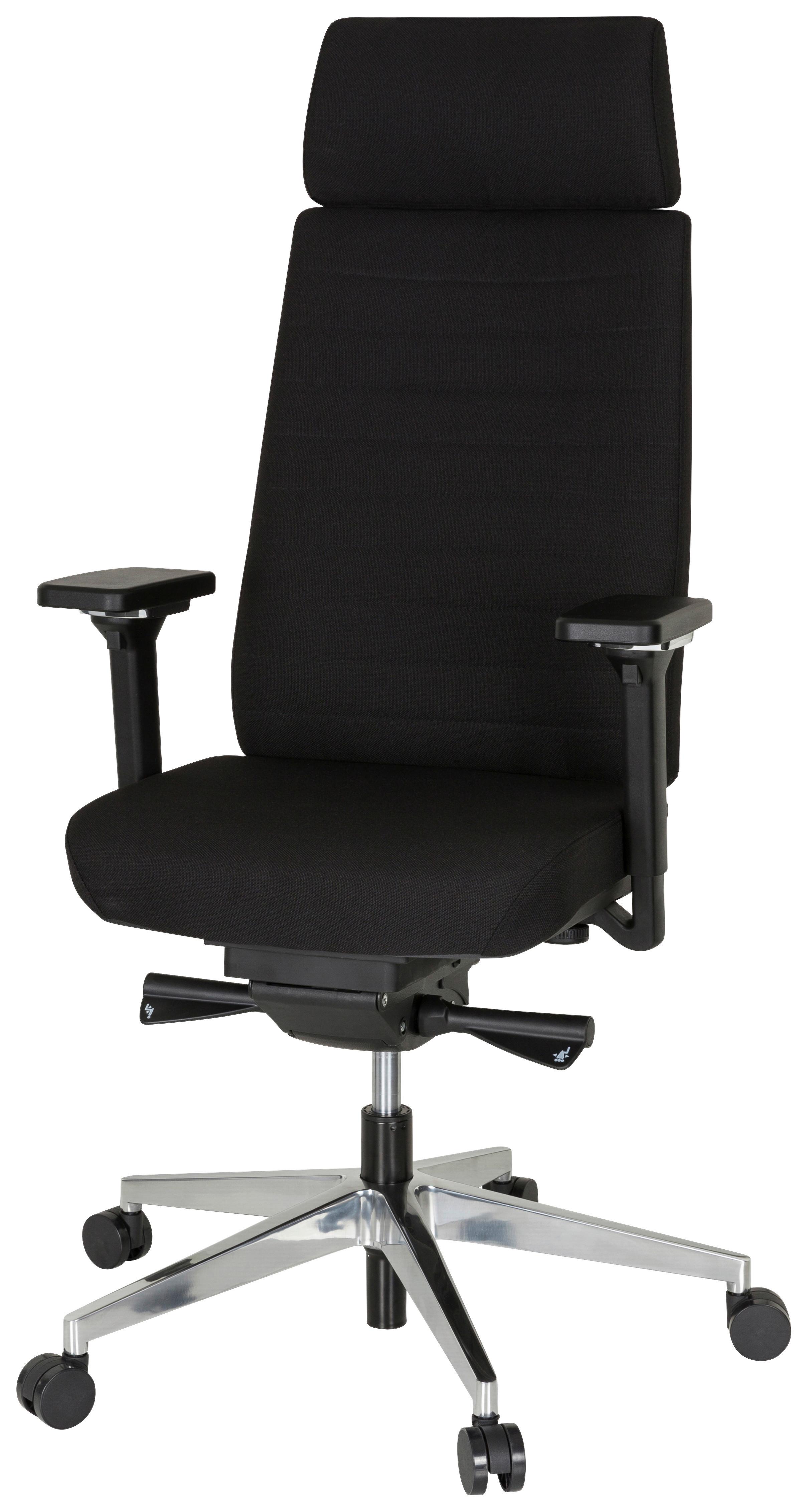 Pisarniški Stol Move-tec Pro 3d, Črna - črna/barve aluminija, Moderno, kovina/umetna masa (71/137/62cm) - MID.YOU