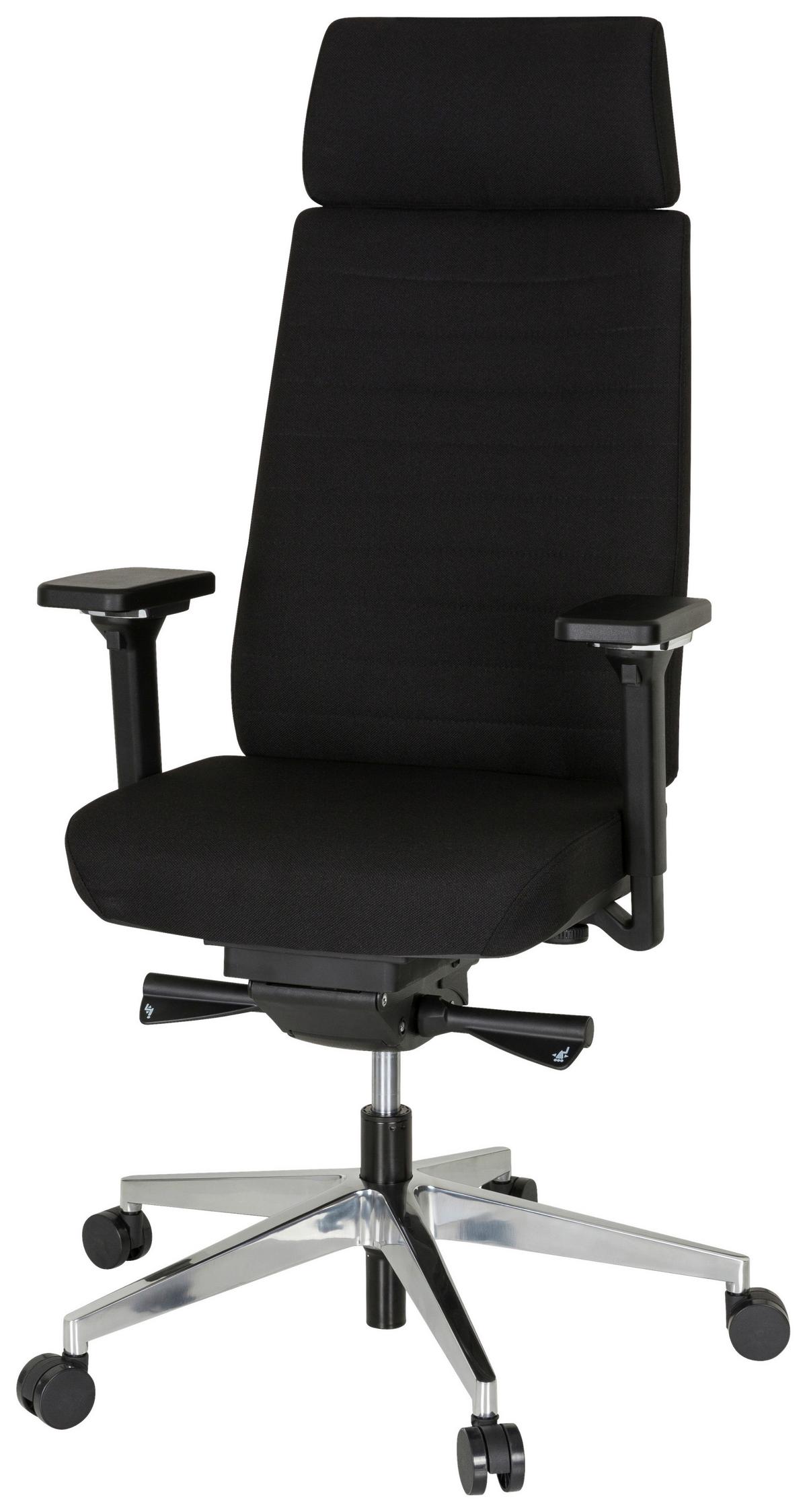 Pisarniški Stol Move-tec Pro 3d, Črna - črna/barve aluminija, Moderno, kovina/umetna masa (71/137/62cm) - MID.YOU
