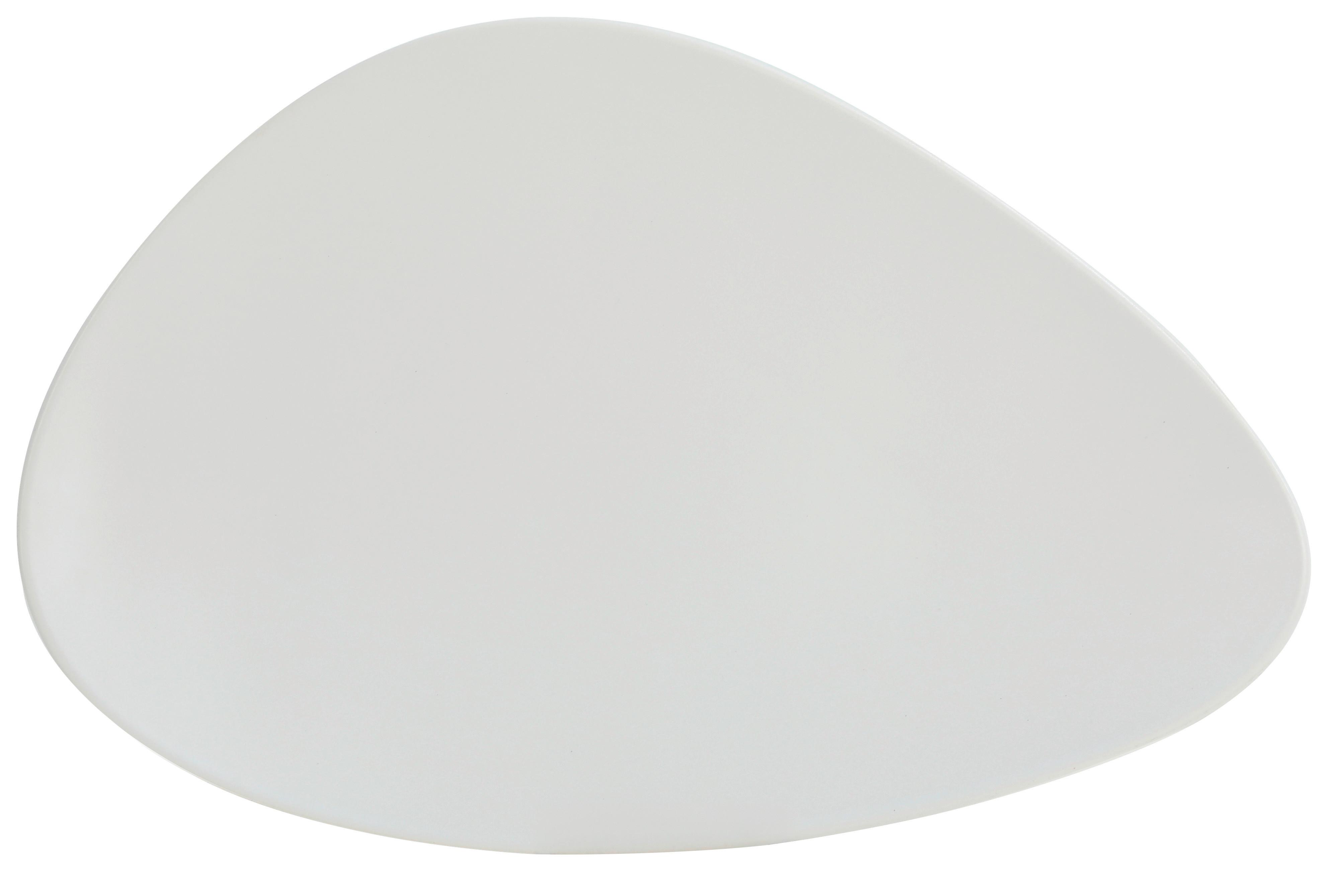 Servierplatte Melly in Weiss - Weiss, Modern, Keramik (35,2/23,1/3cm) - Premium Living