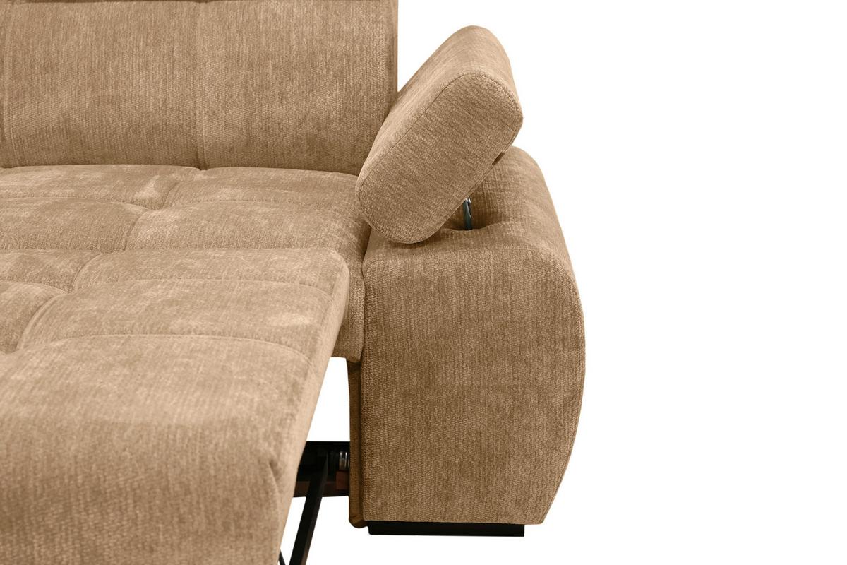 Kutna Garnitura Vegas - crna/bež-smeđa, Design, drvo/tekstil (173/294cm) - Modern Living